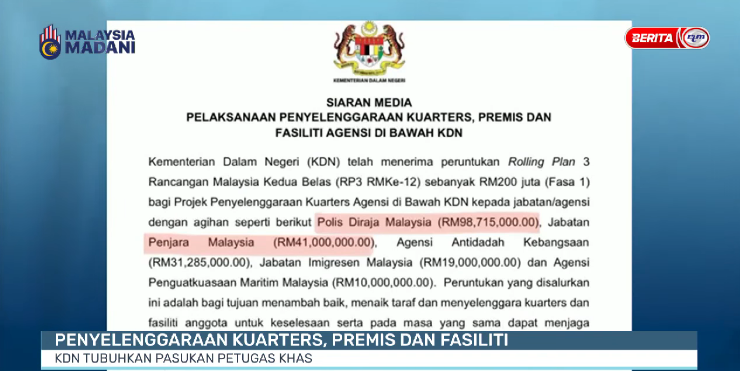 Video Pilihan Kdn Tubuhkan Pasukan Petugas Khas Penyelenggaraan Kuarters Premis Dan Fasiliti