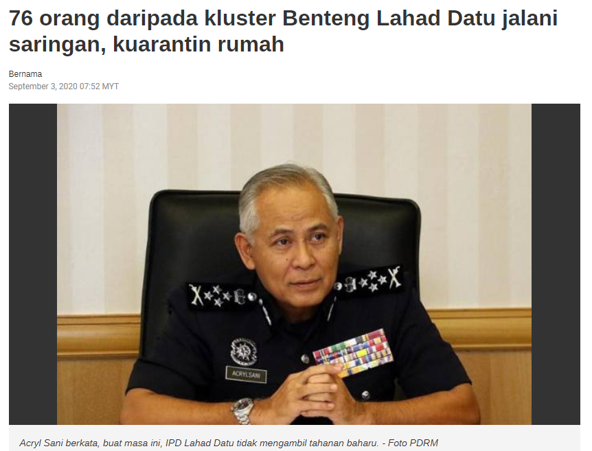 Pkpp Covid 19 Op Benteng Artikel Pilihan 76 Orang Daripada Kluster Benteng Ld Jalani Saringan Kuarantin Rumah