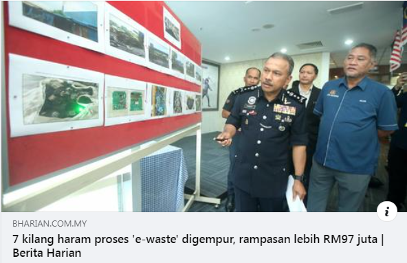 Artikel Pilihan Tujuh Kilang Proses E Waste Digempur Rampasan Lebih Rm97 Juta