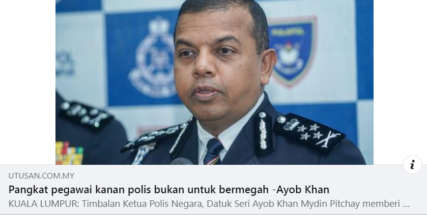 Artikel Pilihan Pangkat Pegawai Kanan Polis Bukan Untuk Bermegah Timbalan Kpn