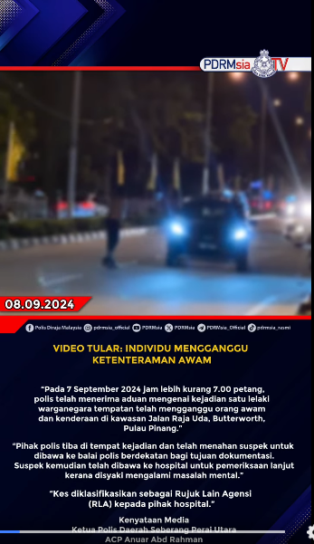 Video Tular Individu Mengganggu Ketenteraman Awam