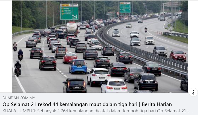 Artikel Pilihan Op Selamat 21 Rekod 44 Kemalangan Maut Dalam Tiga Hari Pengarah Jspt