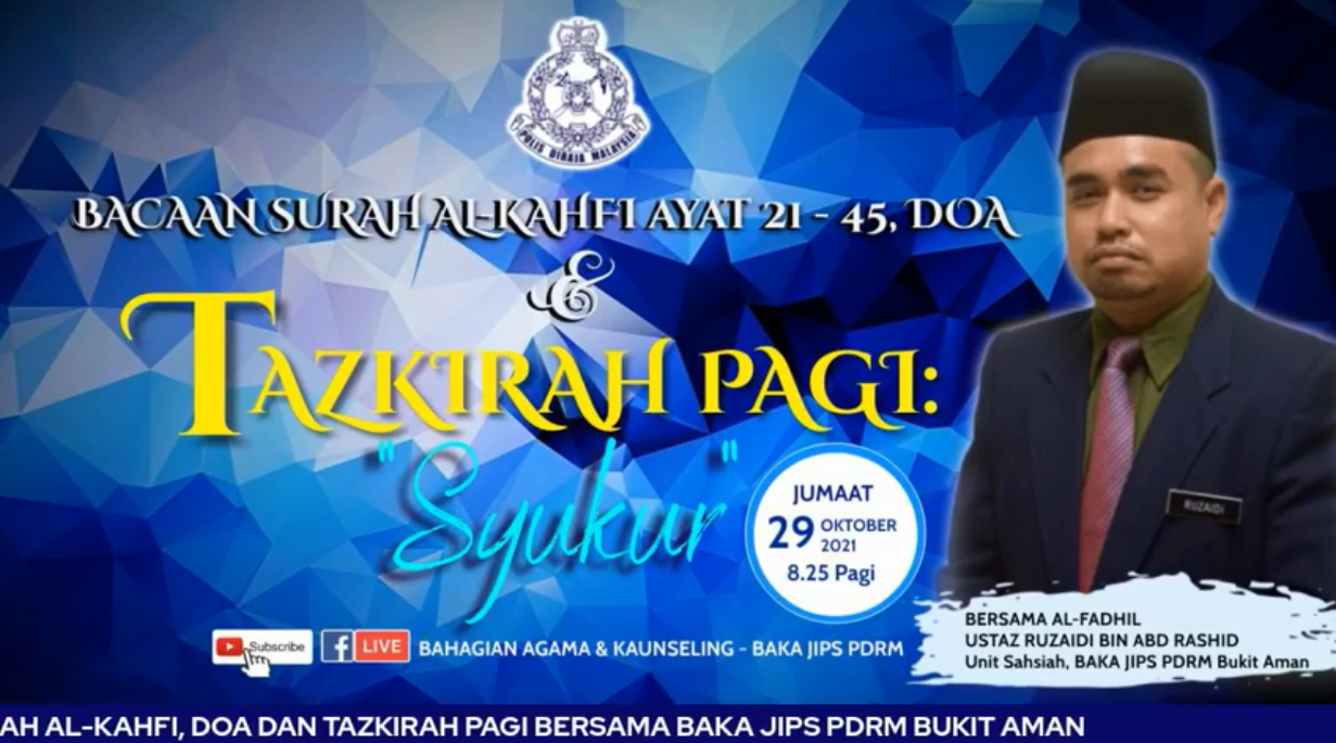 Rakaman Program Bacaan Surah Al Kahfi Doa Dan Tazkirah Pagi