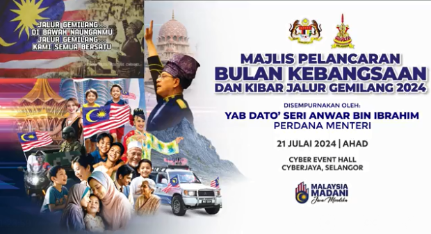 Live Majlis Pelancaran Bulan Kebangsaan Dan Kibar Jalur Gemilang 2024