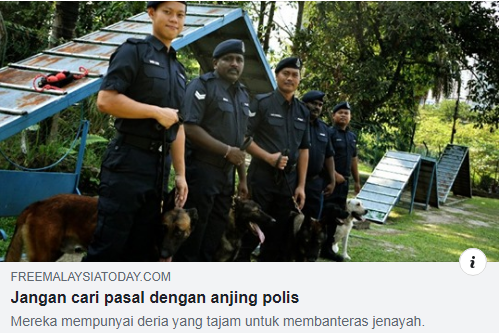 Artikel Pilihan Jangan Cari Pasal Dengan Anjing Polis
