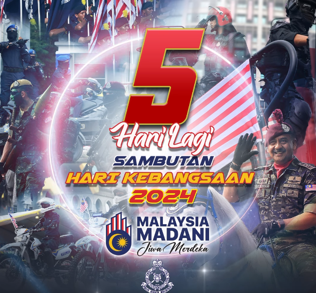Countdown Sambutan Hari Kebangsaan 2024 5 Hari Lagi