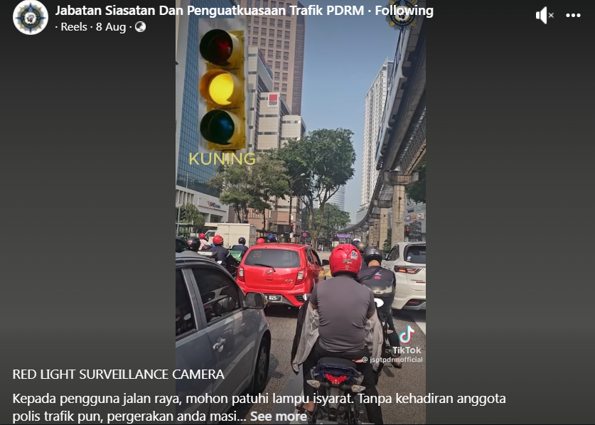 [POSTING PILIHAN] PERINGATAN TRAFIK: KAMERA PENGAWASAN LAMPU ISYARAT
