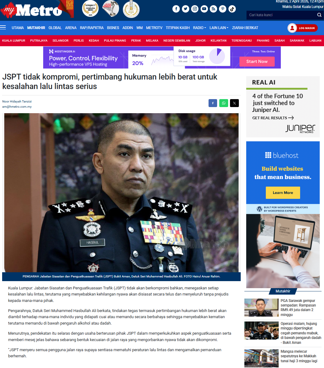 Artikel Pilihan Jspt Tidak Kompromi Pertimbang Hukuman Lebih Berat Untuk Kesalahan Lalu Lintas Serius
