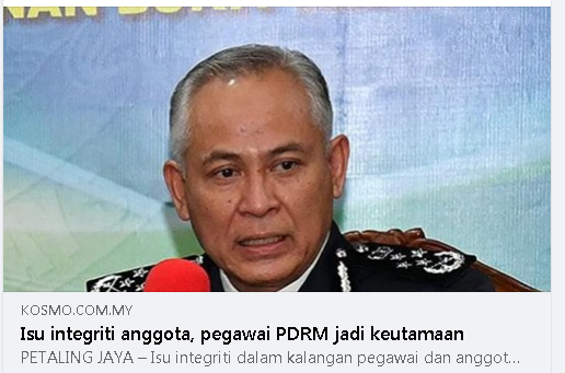Artikel Pilihan Isu Integriti Pegawai Dan Anggota Pdrm Jadi Keutamaan Kpn