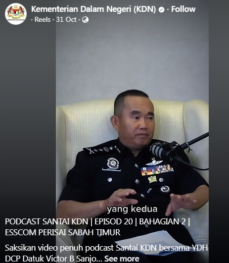Hebahan Podcast Santai Kdn Episod 20 31102024