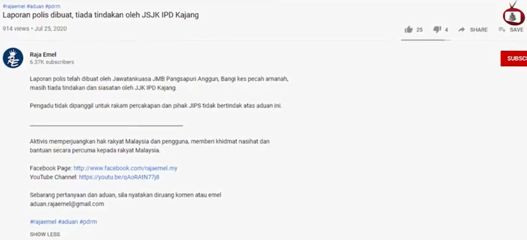 Video Pilihan Fitnah Polis Tertuduh Kini Disiasat