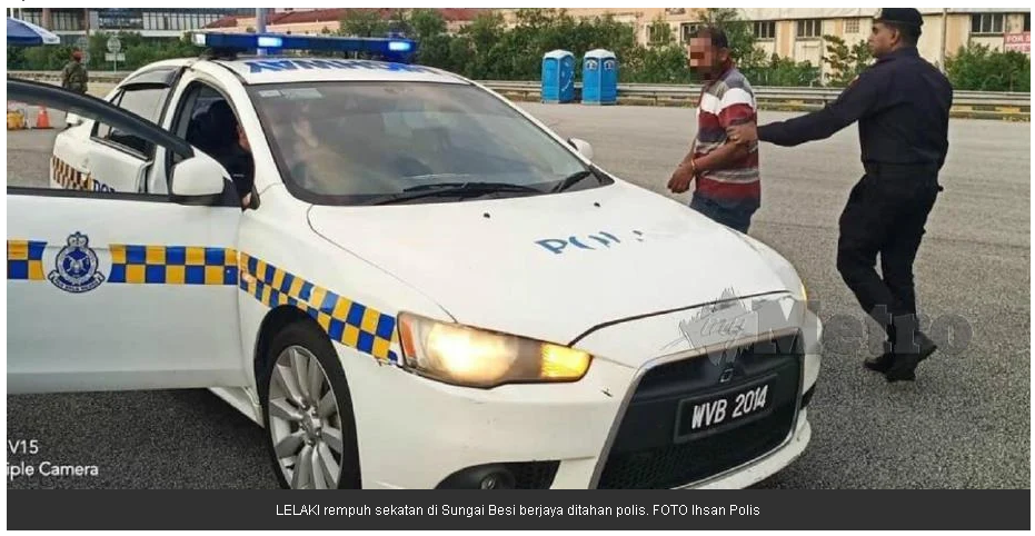 Covid 19 Artikel Pilihan Lelaki Ditahan Lari Daripada Sekatan Jalan Raya
