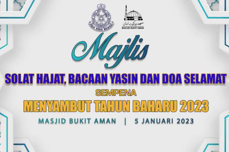 Live Majlis Solat Hajat Bacaan Yasin Dan Doa Selamat Sempena Menyambut Tahun Baharu 2023