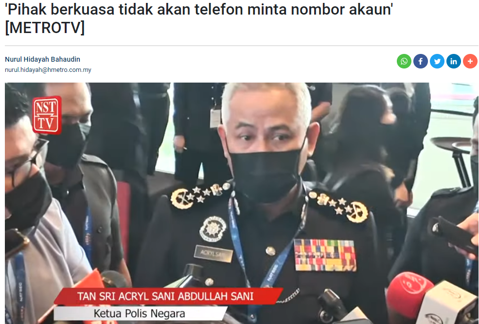 Artikel Pilihan Pihak Berkuasa Tidak Akan Telefon Minta Nombor Akaun Kpn