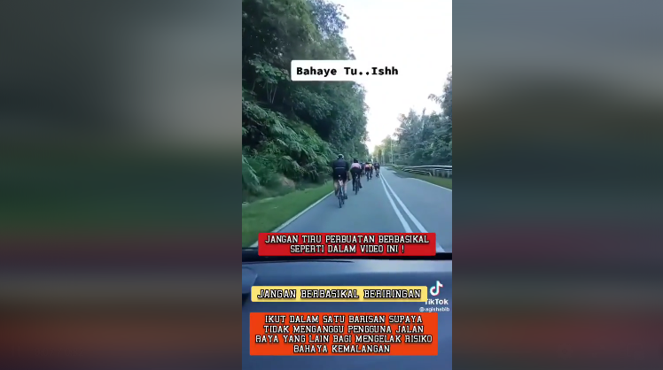 Jomberingat Posting Pilihan Peringatan Trafik Jangan Berbasikal Secara Beriringan
