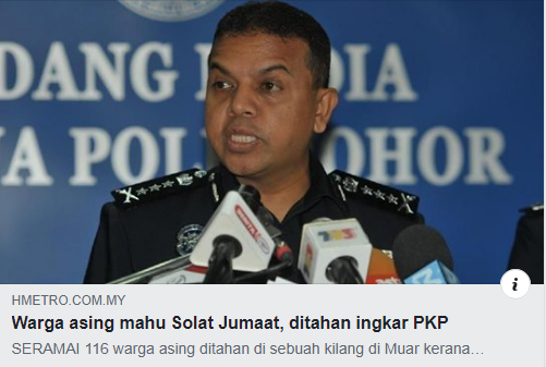 Op Covid 19 Artikel Pilihan Tetap Ingin Solat Jumaat 116 Warga Asing Ditahan Di Johor