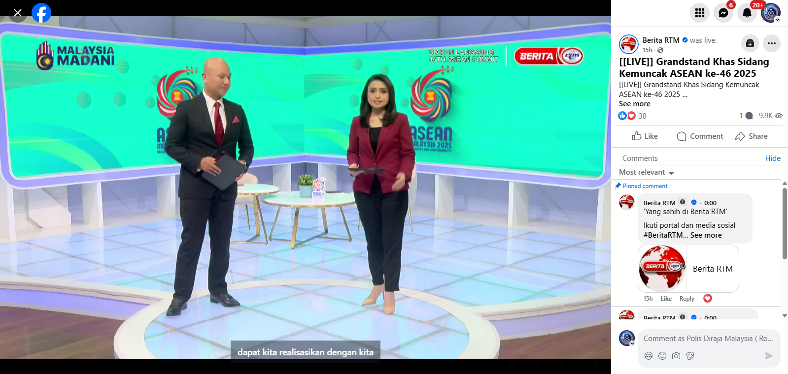 Live Sidang Kemuncak Asean Ke 46 Majlis Menandatangani Deklarasi Kuala Lumpur