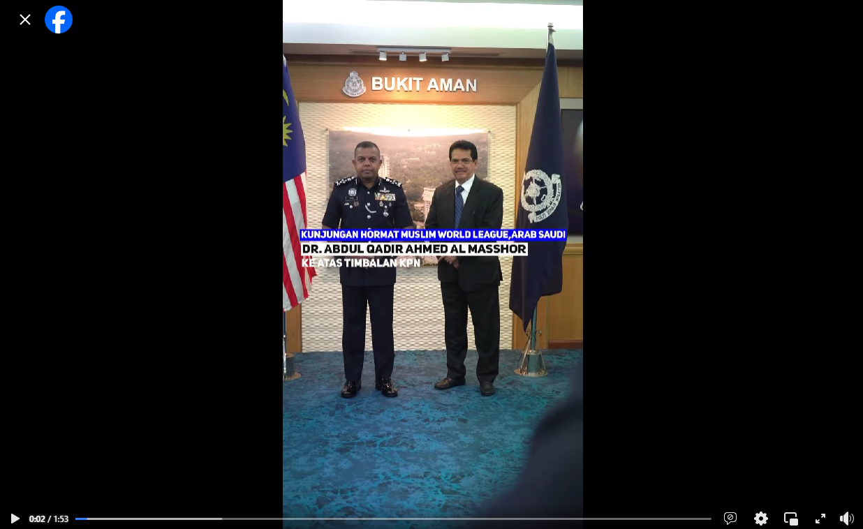 VIDEO PILIHAN: TIMBALAN KPN TERIMA KUNJUNGAN HORMAT DELEGASI MUSLIM WORLD LEAGUE, ARAB SAUDI