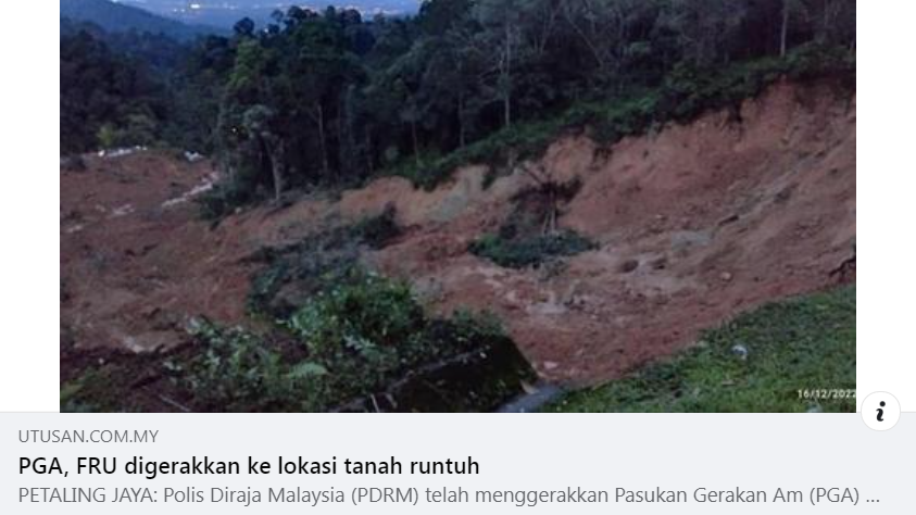 Artikel Pilihan Pga Fru Digerakkan Ke Lokasi Tanah Runtuh Pengarah Jabatan Kdnka
