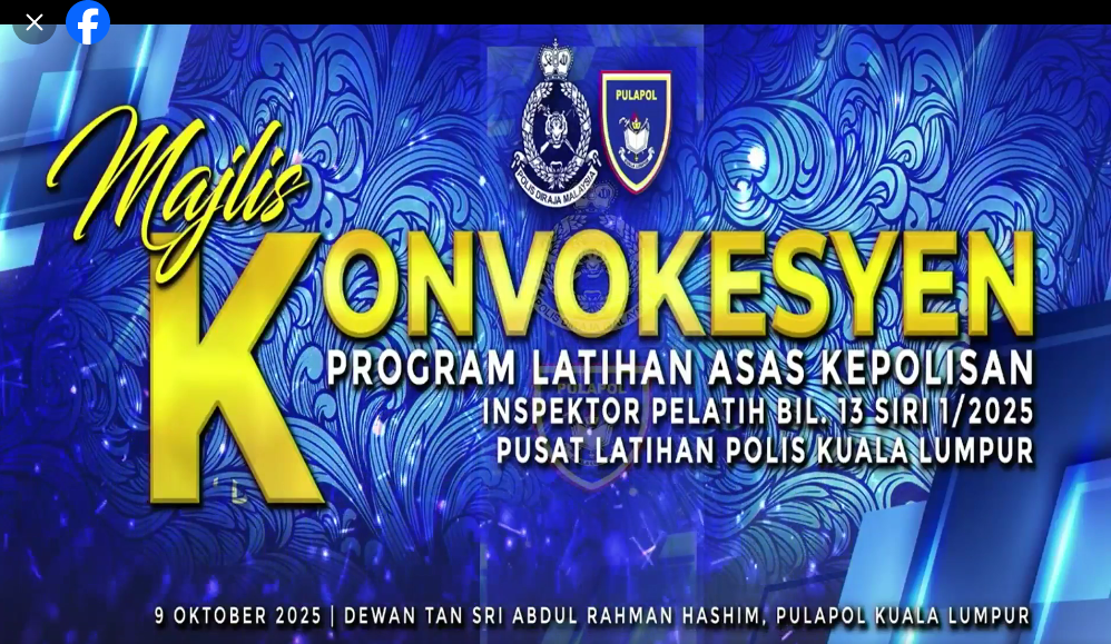 Live Majlis Konvokesyen Plak Inspektor Pelatih Bilangan 13 Siri 1 2025 Di Pulapol Kl