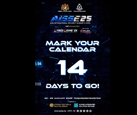 Hebahan Countdown Persidangan Dan Ekspo Keselamatan Antarabangsa Asia 2025 Aisse 25 14 Hari Lagi