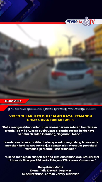 Video Tular Kes Buli Jalan Raya Pemandu Honda Hr V Diburu Polis