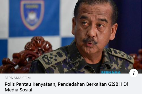 Update Artikel Pilihan Pdrm Pantau Kenyataan Pendedahan Berkaitan Gisbh Di Media Sosial Kpn