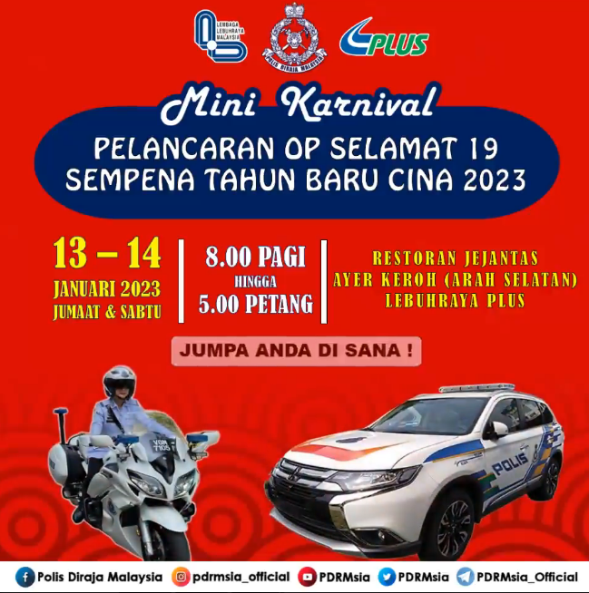 Hebahan Op Selamat 19 Mini Karnival Pelancaran Op Selamat 19 Sempena Tahun Baharu Cina 2023