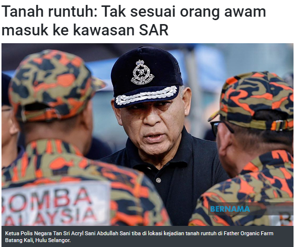 Artikel Pilihan Orang Awam Tak Sesuai Masuk Ke Kawasan Sar