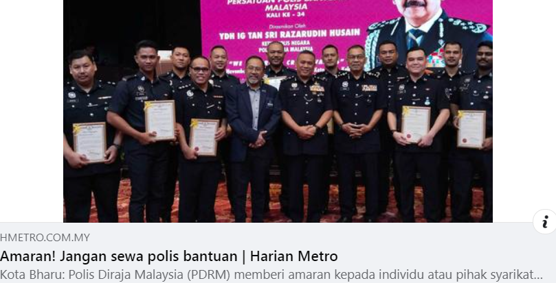 Artikel Pilihan Amaran Jangan Sewa Polis Bantuan Pengarah Jpjkk