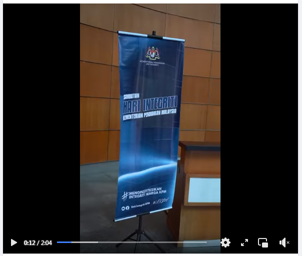 Video Pilihan Timbalan Kpn Penuhi Undangan Panel Forum Integriti Di Kpm