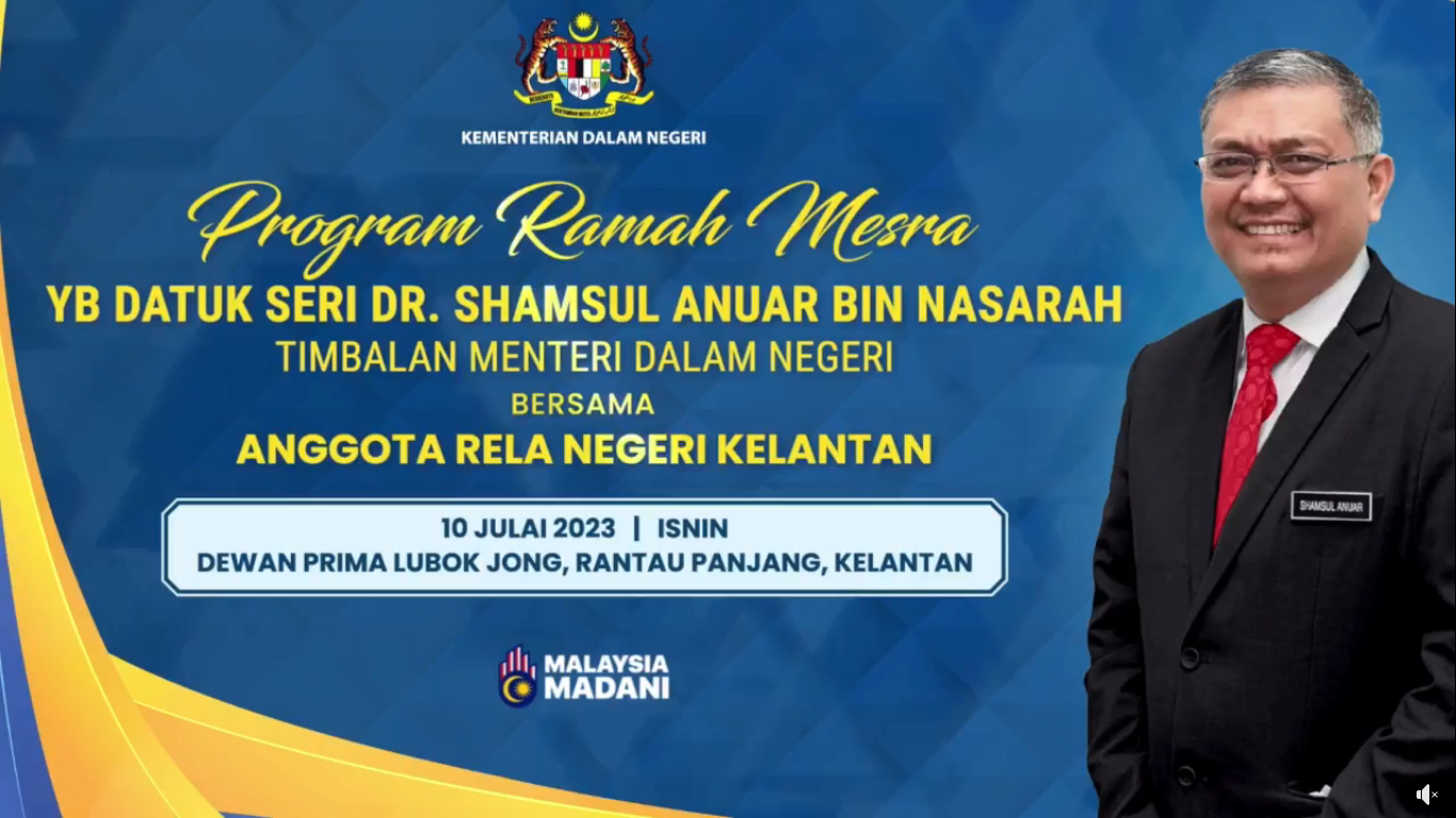 Program Ramah Mesra Yb Datuk Seri Dr Shamsul Anuar Bin Nasarah Timbalan Menteri Dalam Negeri Bersama Anggota Rela Negeri Kelantan