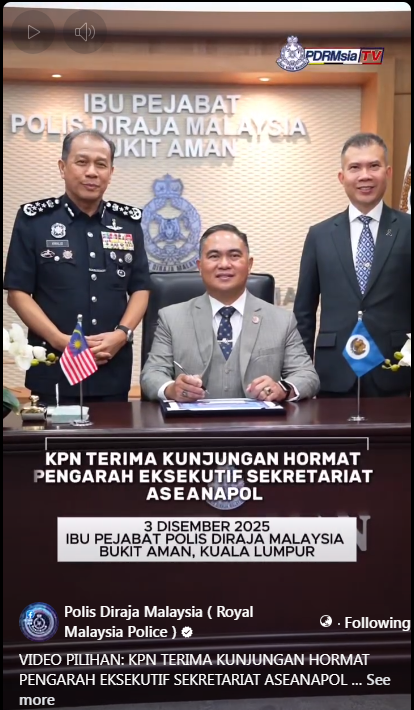 VIDEO PILIHAN: KPN TERIMA KUNJUNGAN HORMAT PENGARAH EKSEKUTIF SEKRETARIAT ASEANAPOL