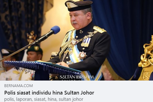 Pkp Covid 19 Artikel Pilihan Polis Siasat Individu Hina Sultan Johor