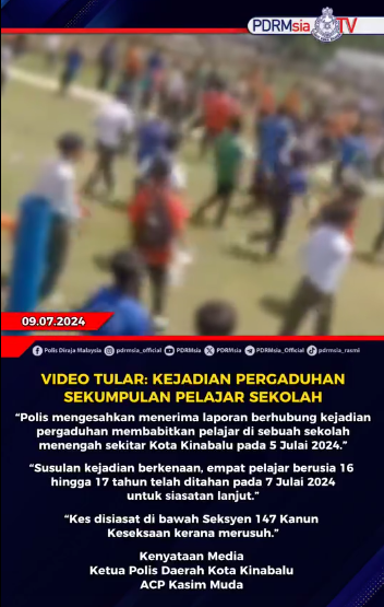Video Tular Kejadian Pergaduhan Sekumpulan Pelajar Sekolah