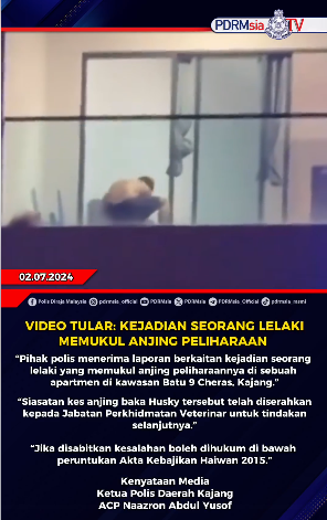 Video Tular Kejadian Seorang Lelaki Memukul Anjing Peliharaan