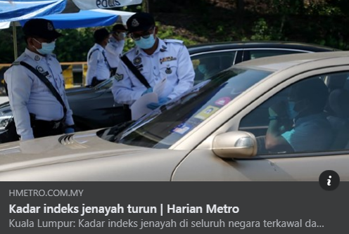 Pkp Covid 19 Artikel Pilihan Kadar Indeks Jenayah Turun Sepanjang Tempoh Pkp Pengarah Jsj