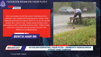 Video Pilihan Keprihatinan Anggota Balai Polis Bukit Cherang Ruku Bantu Alihkan Pokok Tumbang