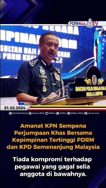 Video Pilihan Part I Amanat Kpn Sempena Perjumpaan Khas Bersama Kepimpinan Tertinggi Pdrm Dan Kpd Semenanjung Malaysia
