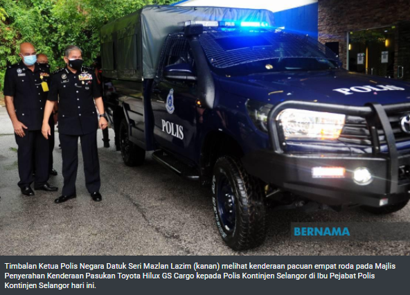 Artikel Pilihan Polis Selangor Terima 35 Unit Kenderaan Pacuan Empat Roda Baharu