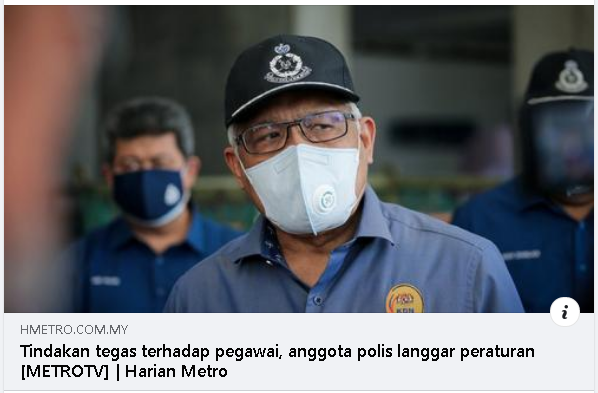 Pkp Covid 19 Oppatuh Amaldanpatuh Artikel Pilihan Tindakan Tegas Terhadap Pegawai Anggota Polis Langgar Peraturan