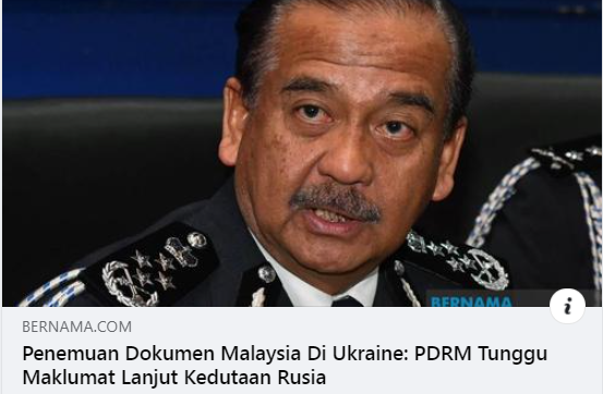 Artikel Pilihan Penemuan Dokumen Malaysia Di Ukraine Pdrm Tunggu Maklumat Lanjut Kedutaan Rusia Kpn