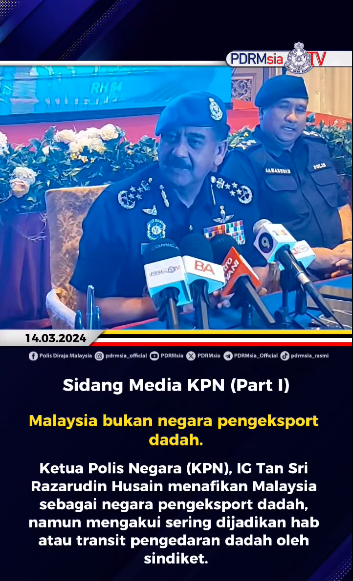 Video Pilihan Part I Sidang Media Kpn Malaysia Bukan Negara Pengeksport Dadah