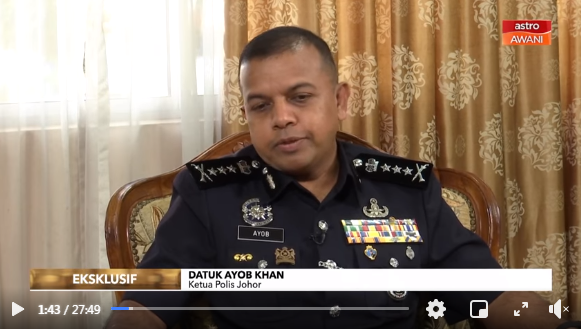 Live Agenda Awani Wawancara Bersama Ketua Polis Johor
