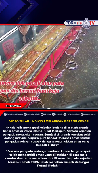 Video Tular Individu Melarikan Barang Kemas