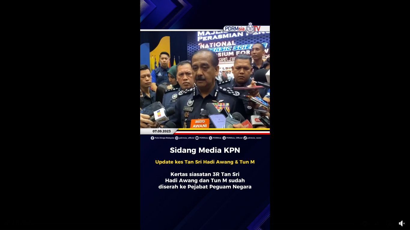 Video Pilihan Perkembangan Siasatan Terhadap Ahli Politik Berhubung Isu 3r