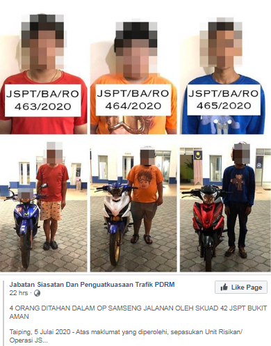 Pkpp Covid 19 Posting Pilihan Op Samseng 4 Ditahan Oleh Skuad 42 Jspt Bukit Aman