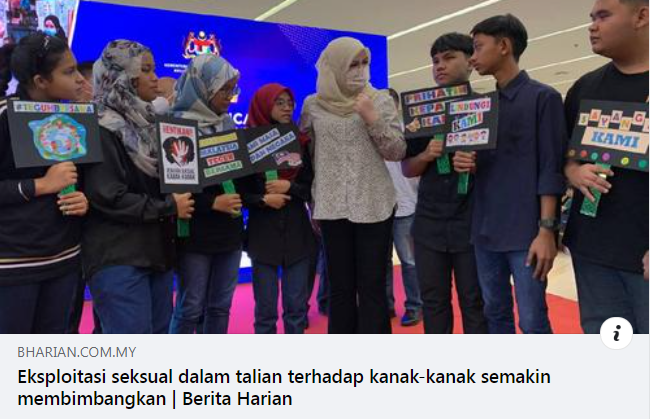Artikel Pilihan Eksploitasi Seksual Dalam Talian Terhadap Kanak Kanak Semakin Membimbangkan