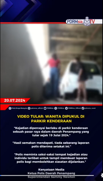 Video Tular Wanita Dipukul Di Parkir Kenderaan