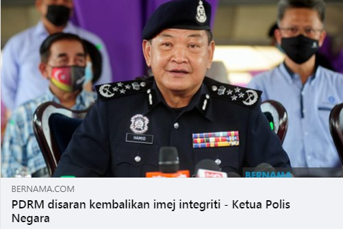 Artikel Pilihan Polis Disaran Kembalikan Imej Integriti Kpn